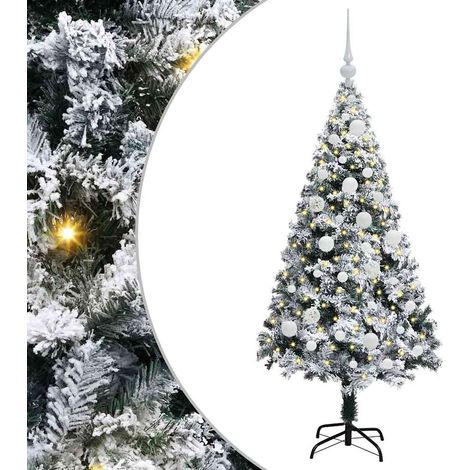 Sapin de Noël artificiel Blanc 120 cm PVC, Acier et Plastique vidaXL (1/5)