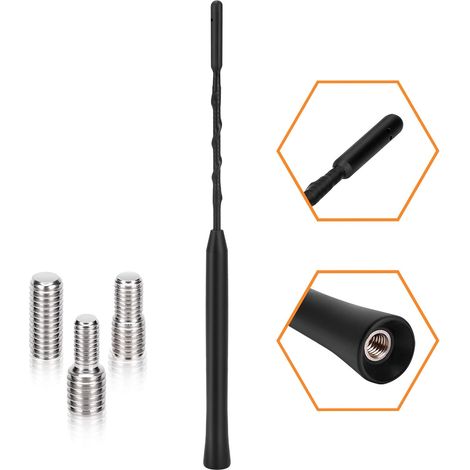CSPARKV 23cm Antenne Voiture FM Dab Antenne Voiture Antenne Autoradio Antenne Toit pour Une Réception AM/FM Optimale avec Super Compatibilité M4, M5, M6