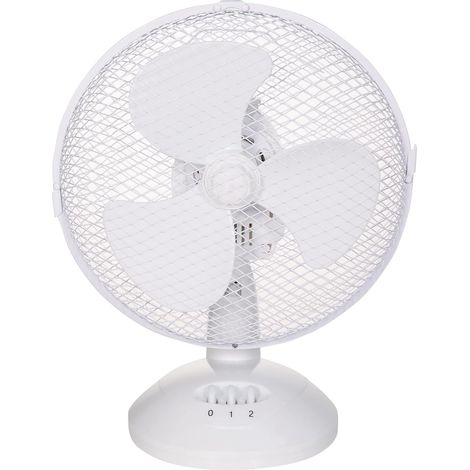 1 Ventilateur de bureau, 2 vitesses, oscillation 90°, silencieux, câble 1,3 m, pour chambre ou bureau (1/5)