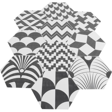 Lot de 10 stickers muraux imperméables et résistants pour carrelage et salle de bain. (1/5)