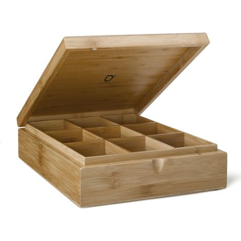 Bredemeijer - Scatola da tè 9 Scomparti Chiusi - bambù - Nero (1/3)