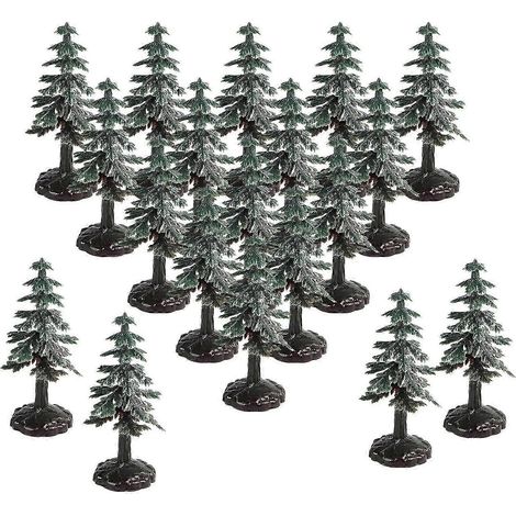 Lot de 20 petits sapins artificiels pour loisirs créatifs et décorations du Nouvel An