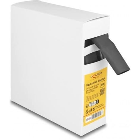 DELOCK SCHRUMPFSCHLAUCH BOX, SCHRUMPFUNGSRATE 4:1, 5 M X 16 MM NOIR 19969