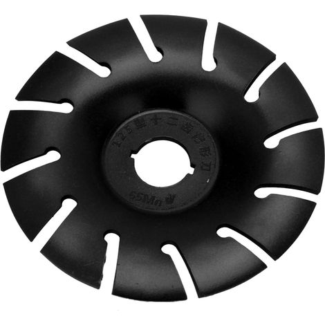 Disque à sculpter le bois 125 mm en acier inoxydable, 12 dents, accessoire pour meuleuse d'angle, noir (1/5)