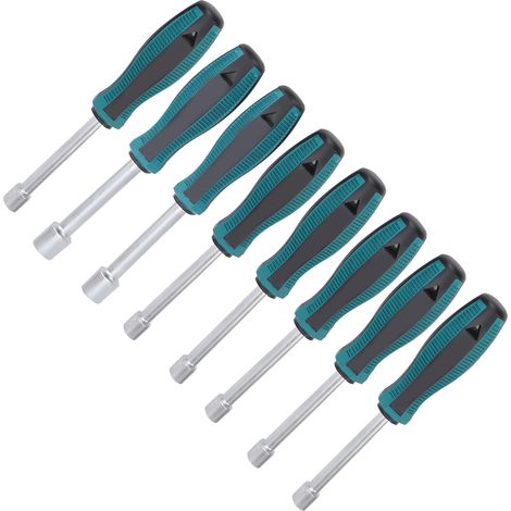 8-teiliges Set Sechskant-Schraubendreher mit Steckhülse, rutschfestem Stahlgriff und Handwerkzeug (1/5)