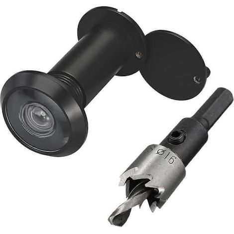 KLVGTIFS PU - Judas de porte plein à 220 degrés avec perçage de 16 mm, pour portes d'une épaisseur minimale de 2,5 cm.