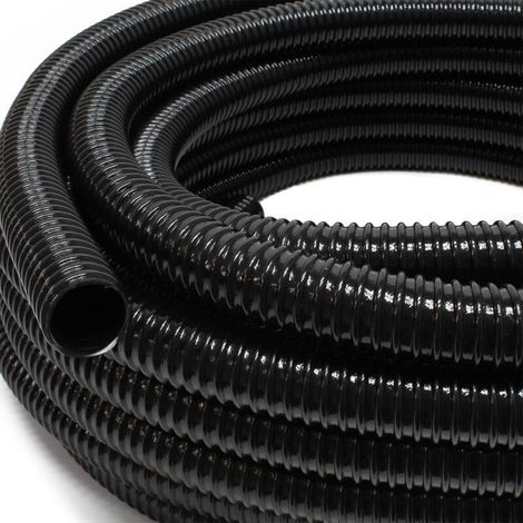 Tuyau de refoulement 5 m Flexible Spiralé 25 mm (1") Noir avec Spirale de renforcement Bassin (1/4)