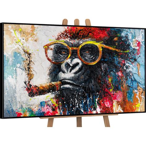 Gemälde Gangster Rahmen Schwarz 120x80 cm (1/5)