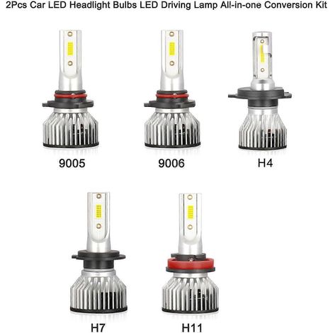 Stück IP68 wasserdichte LED-Autoscheinwerferlampen, LED-Fahrlicht-Komplettset H4/HB2/9003