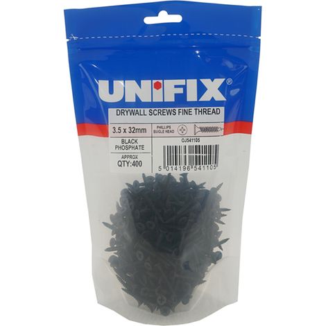 Unifix Drywall Screws Bugle Head 3.5 x 32mm - 400 Pack - Box of 2000
