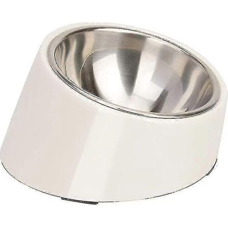 Gamelle inclinée anti-renversement pour chiens et chats, hauteur 15 cm, idéale pour bouledogues – base antidérapante et stable, facilité d’accès à la nourriture, contenance 0,5 tasse
