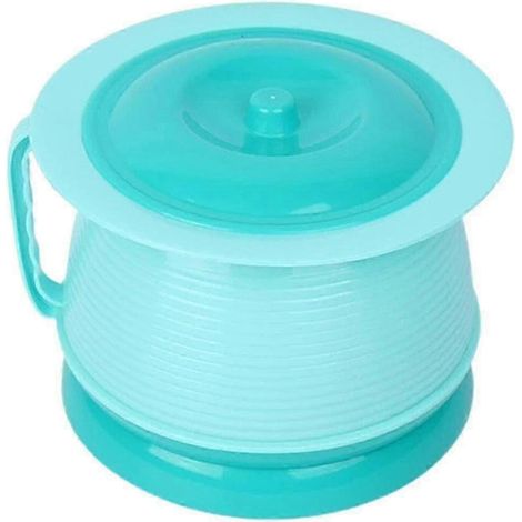 Urinoir de chevet portable avec couvercle, bassin unisexe à cuvette pour toilettes d'intérieur