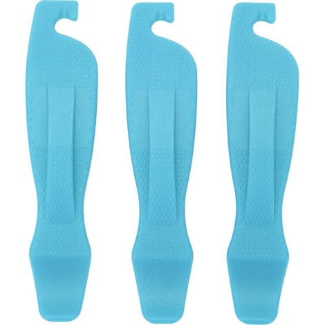 Lot de 3 démonte-pneus vélo en nylon haute dureté, levier antidérapant pour réparation de pneus de bicyclette, bleu (1/5)