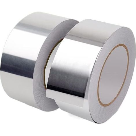 2 rouleaux de bande d'étanchéité pour bain Bande d'aluminium à haute température Autocollants imperméables pour évier Autocollants anti-graisse autocollants pour couture d'évier (Color : Silver, Size  (1/5)