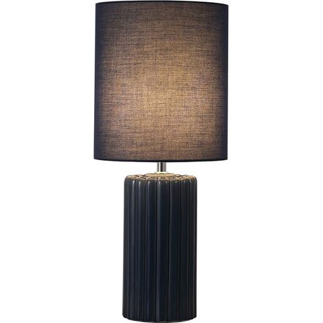 Lampada da tavolo Groove 1Lt, blu navy con paralume abbinato (1/4)