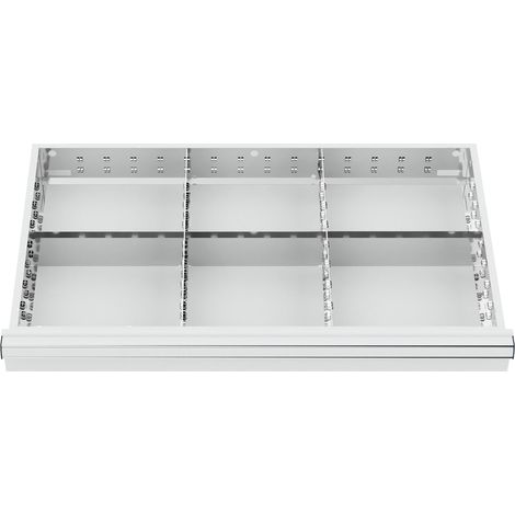 STIER Schubladeneinteilung Metalleinteilung BLH 150/175 mm Innenmaß 800x450 mm 6 Fächer (1/4)