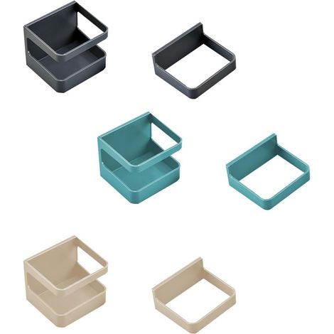 Porte-parapluie Pratique et Multifonction Facile à Installer en Pp Mural 3 Sets pour Rangement Cabinet ou Derrière la Porte (1/5)