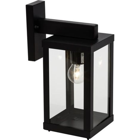 Außenwandleuchte GAIA abwärts schwarz Metall/Glas E27 1x60W - BRILLIANT (1/4)
