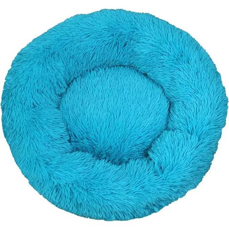 Coussin moelleux lavable pour chat et chien, bleu, 40 cm – DELKEVIC