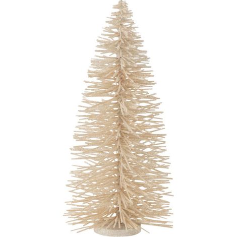 Sapin de Noël Déco à Paillettes "Otis" 48cm Blanc (1/2)