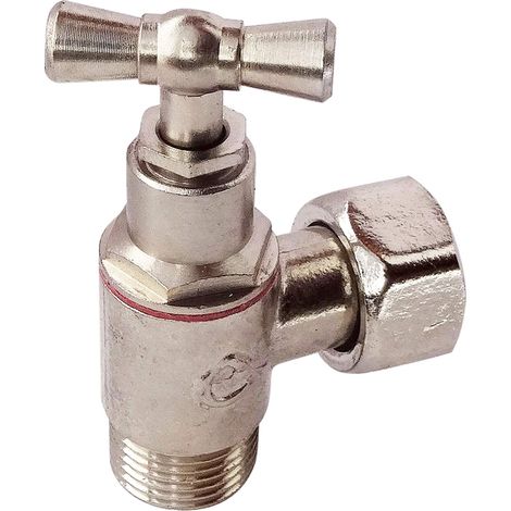 Rubinetto d'intercettazione wc ad angolo in ottone nichelato SOMATHERM FOR YOU (1/4)