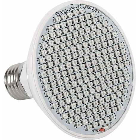 Lampe de croissance hydroponique 24 W, 200 LED, culot E27, pour plantes d'intérieur (KLB) - Référence 85265V-AquaForge (1/5)