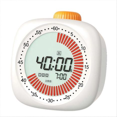 Minuteur rotatif, minuteur analogique visuel intelligent et silencieux, adapté aux enfants et aux adultes, compteur horaire de cuisine. (1/5)