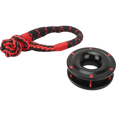 Élingue de levage et poulie de retenue combo 22000lbs robuste pour remorquage 4x4, VTT, camion, SUV, câble de traction haute résistance (1/5)
