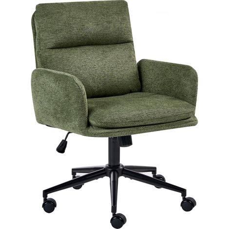 Silla de oficina tapizada en tela giratoria ajuste de altura del asiento verde Constantia (1/5)