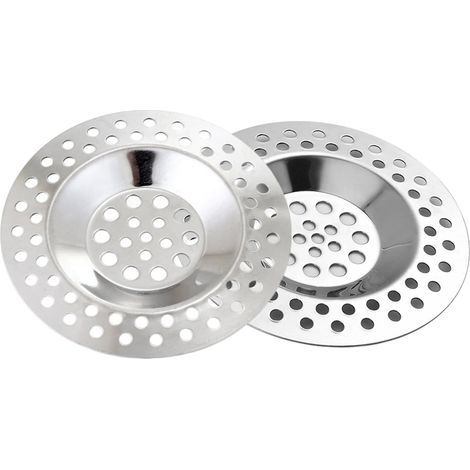 2 Filtres Évier Inox 7cm – Grille de Vidange Universelle Cuisine/Bain Anti-Odeurs & Résistante à la Corrosion Compatible Lavabo, Douche et Baignoire (1/4)