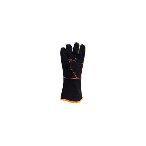 Schweißerhandschuhe aus Leder, Leder mit Kevlar-Nähten, hitze- und feuerbeständige Handschuhe, Thermohandschuhe für Kamin, Herd, Ofen, Grill, Schweißen, Barbecue, Topfregal (1/5)