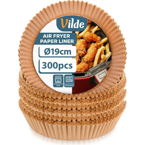 Feuilles de papier sulfurisé rondes pour friteuse à air chaud, 19 cm, 300 pièces. (1/5)