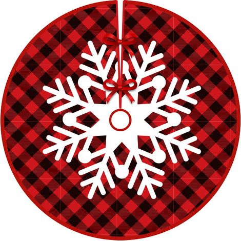 Jupe de sapin de Noël de 90 cm de diamètre, tabliers de fond pour sapin de Noël, décoration de sapin de Noël, décoration d'intérieur (Style 9) (1/4)