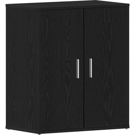 Maison Exclusive - Mobile per scarpe Rovere Nero 60 x 35 x 70 cm Legno multistrato (1/5)