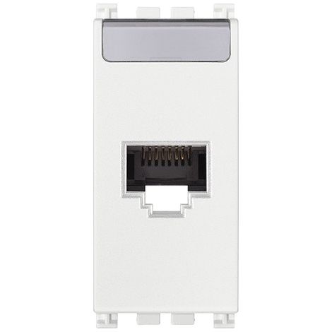 Presa RJ45 netsafe Cat6 UTP Vimar arkÃ¨ bianco 19339.15.B