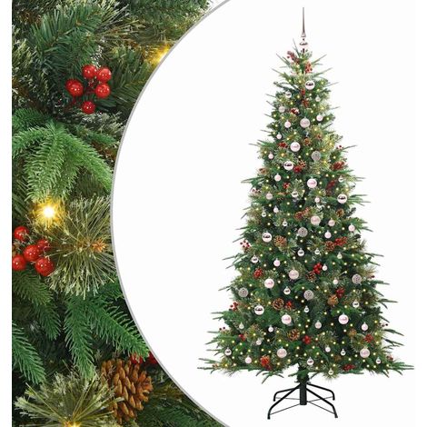 Árbol de Navidad artificial con ramas articuladas Verde 240 cm vidaXL (1/5)