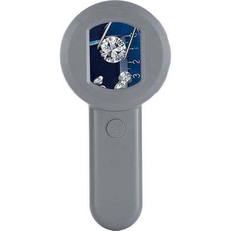 Microscope numérique portable 16 MP, écran 2 pouces, 8 LED, batterie 500 mAh, loupe, caméra microscope USB pour l'identification de bijoux, gris (1/5)