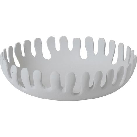 Coupe Déco Design "Corolla" 32cm Blanc (1/3)