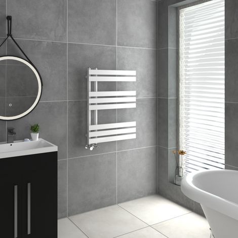 WarmeHaus D Shape Bathroom Radiator Warmer White 800x600mm