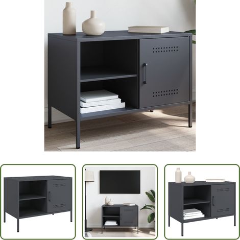 Stahl - TV-Schrank Anthrazit 68x39x50,5 cm Stahl (1/5)