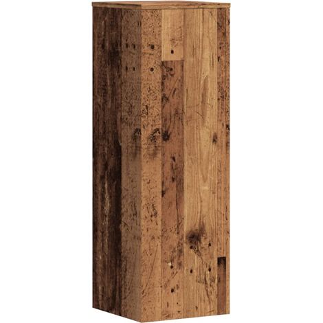 Soporte para plantas mueble para flores madera vieja 33 x 33 x 100 cm madera de ingeniería marrón 020045185