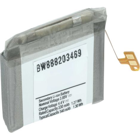 vhbw Batterie remplacement pour Samsung EB-BR840ABY, GH43-05011A pour smartwatch montre connectée bracelet fitness (330mAh, 3,85V, Li-polymère)
