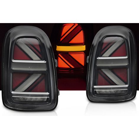 Paire de feux arriere Mini Cooper F60 de 2016 a 2020 FULL LED BAR Fume (1/4)