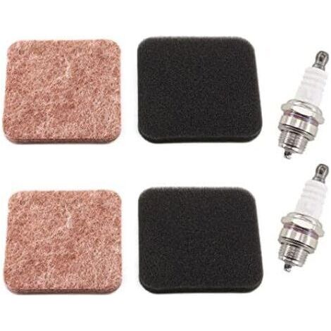 - 2 filtres à air avec bougie dallumage pour Stihl FS74 FS75 FS76 FS80 FS80R FS85 FS85R FS85RX BG72 BG75 Stihl HS75 HS80 HS85 HL75 HL75K FH75 HT70 HT75 KM80 KM85 Débroussailleuse