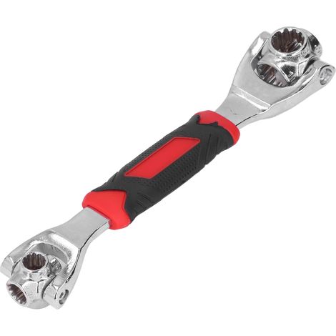 Clé à douille 8 en 1, manche antidérapant, tête pivotante, acier allié, outil multifonction portatif pour maison (1/5)