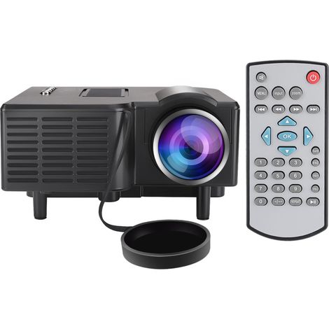 Mini vidéoprojecteur LED numérique Full HD pour home cinéma avec télécommande (prise britannique) (1/5)