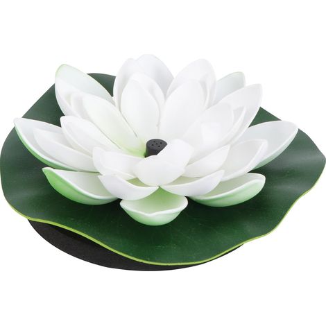 Fontaine Solaire Flottante Forme de Lotus Blanche, 1 Pièce, pour Bassin de Jardin Extérieur et Aquarium, Pompe à Énergie Solaire et Silencieuse, Décoration Aquatique Solide (1/5)
