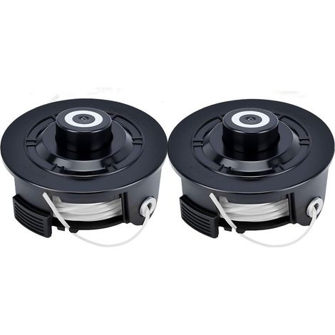 Lot de 2 bobines de rechange pour débroussailleuse DUR181Z DUR181RF DUR181, fil en nylon 1,6 mm x 8,2 m, cordon rond blanc (1/5)
