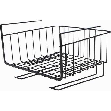 Panier De Rangement Sous Étagère - Grille Métallique À Deux Niveaux Pour Cuisine - 26x26x19 Cm - 1 Pièce (1/4)