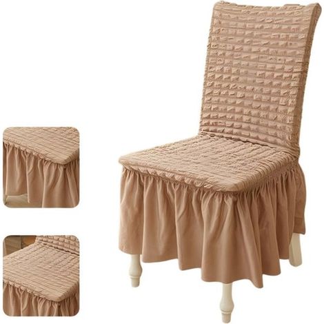 Coprisedie, confezione da 2. Lunghezza: 38-46 cm, Larghezza: 35-48 cm, Altezza: 45-60 cm. Coprisedie elasticizzati universali per sedie da sala da pranzo. Morbide protezioni per sedie. (1/5)